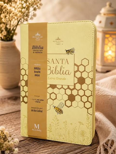 Santa Biblia RVR1960c Zipper y Amarilla