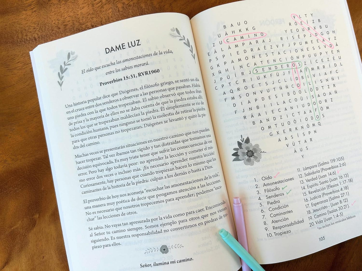 100 Devocionales para Mujeres (Sopa de letras) libro