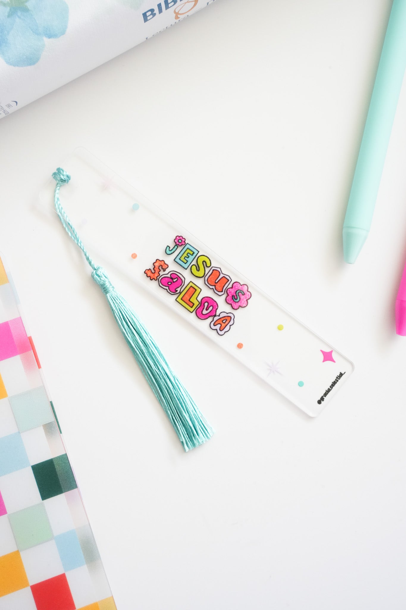 Jesús Salva Acrylic Bookmark