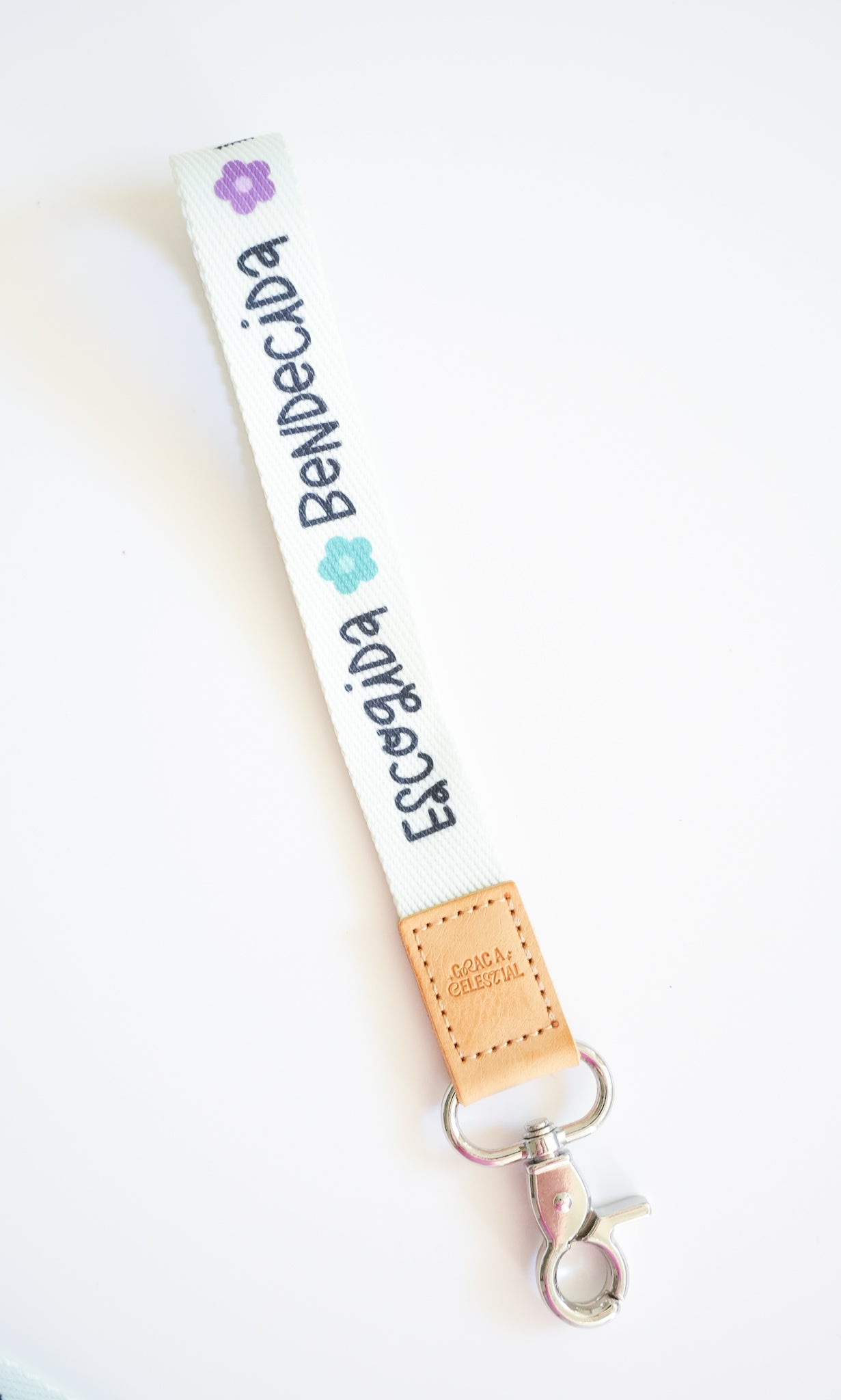 Palabras de Fe Wrist Key Chain