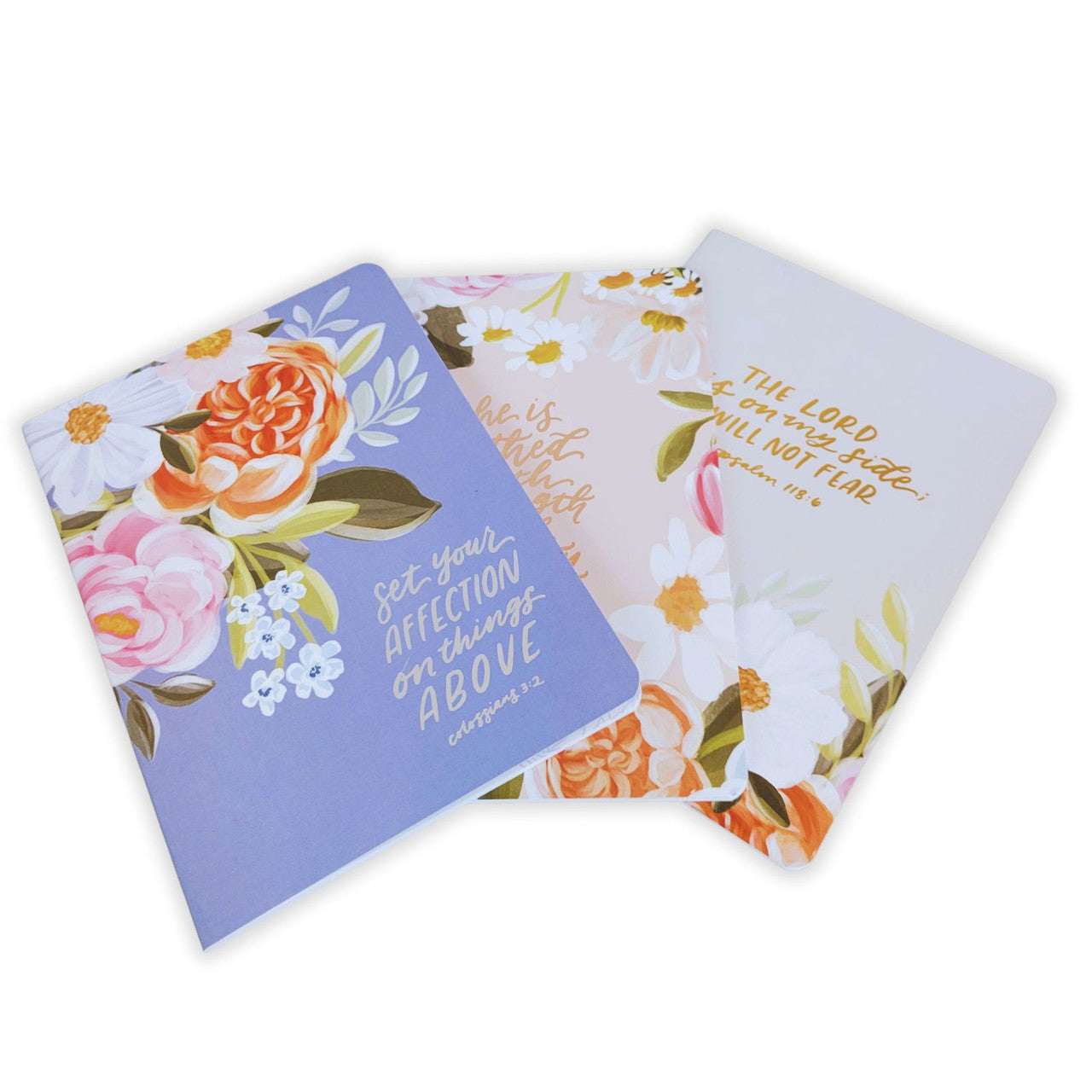 Set de 3 libretas Azul florar