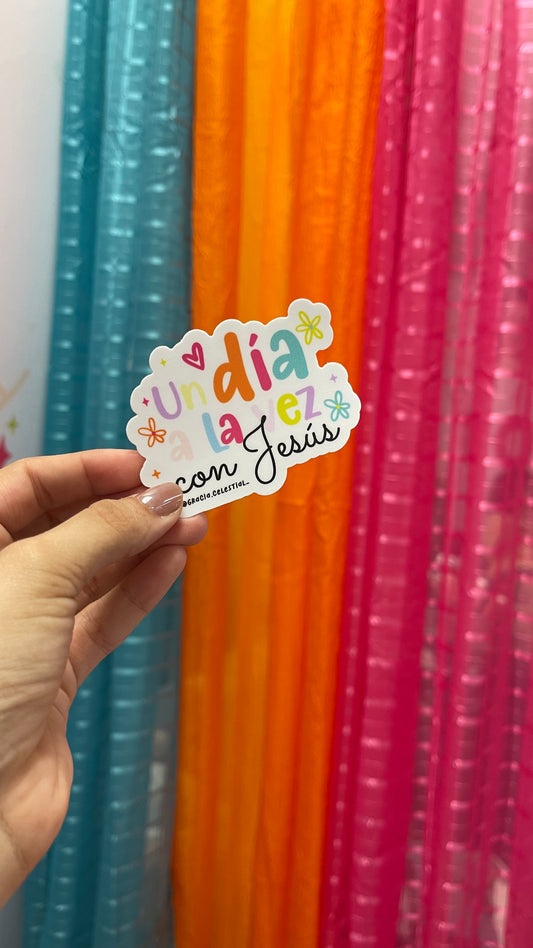 Un día a la vez con Jesus Sticker