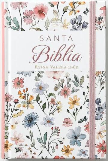 Santa Biblia RVR1960 Carpeta dura flores