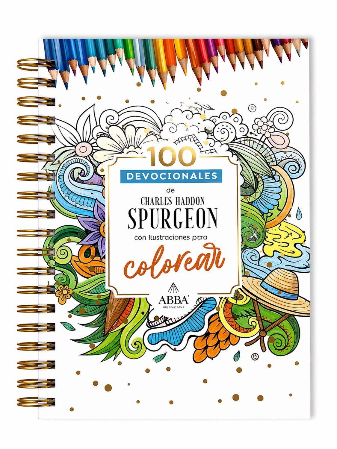 100 Devocionales Libro de Colorear Charle Spurgeon Stowe (azul)