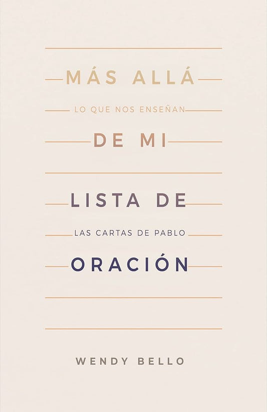 Mas alla de mi lista de Oración Libro  Wendy Bello