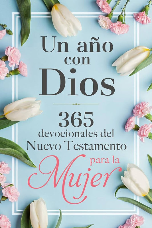 Un año con Dios 365 devocionales azul/rosa
