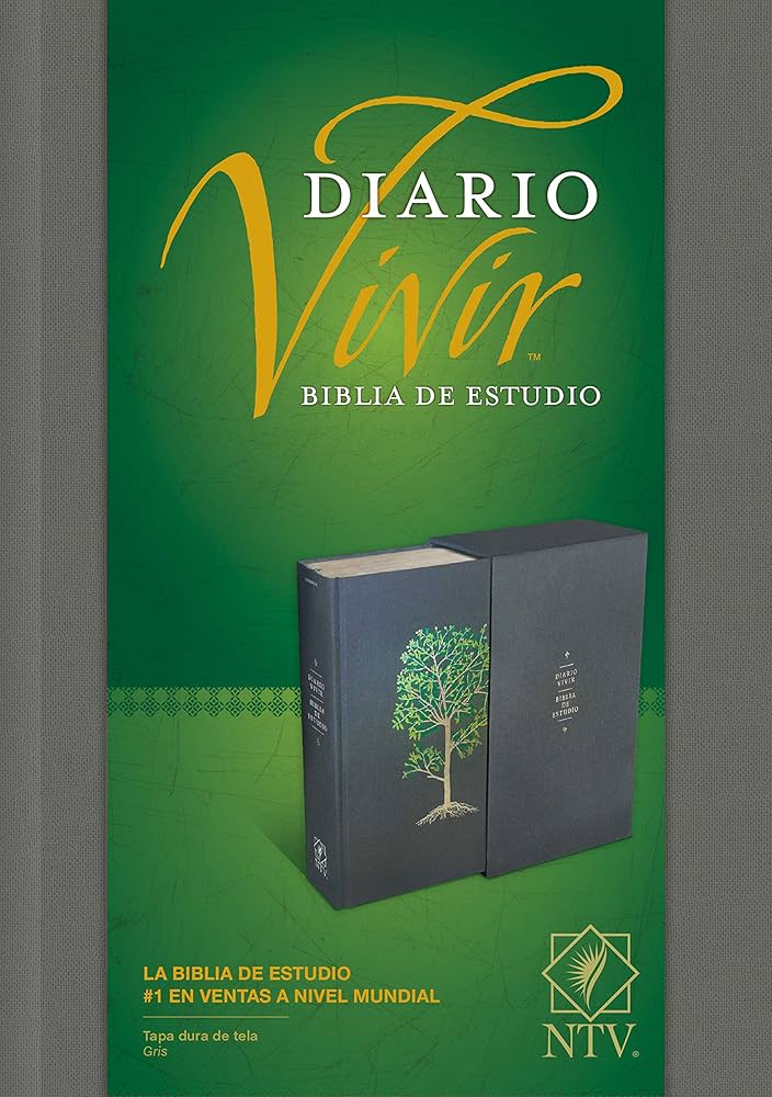 Biblia de Estudio Diario Vivir NTV Carpeta Dura Gris