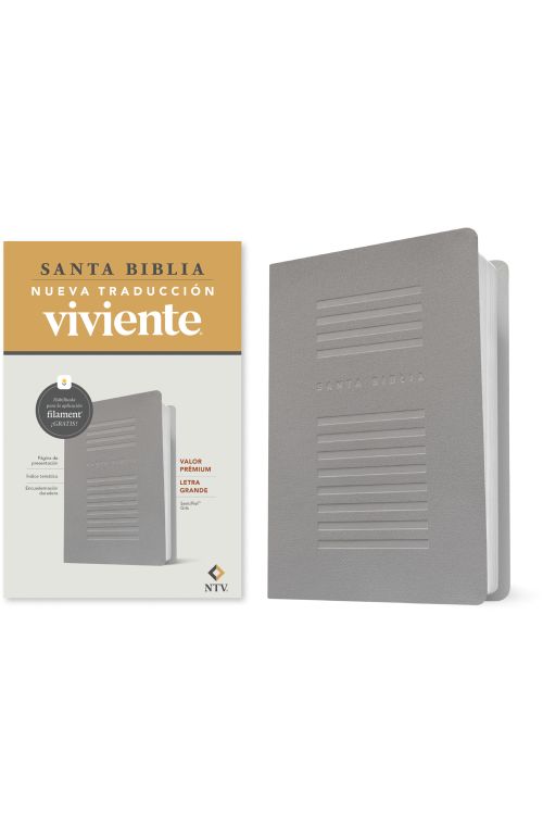Biblia NTV Valor Premium Letra Grande Gris