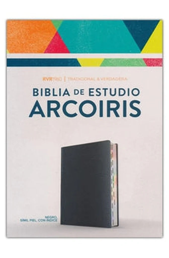 Biblia Arcoiris Negra Cuero