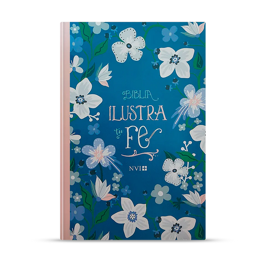 Biblia ilustra tu Fe azul rosa y azul