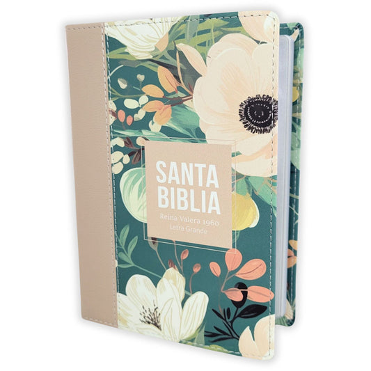 Santa Biblia Letra Grande Lomo Crema