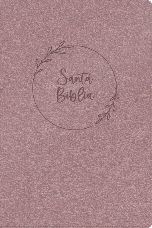 RVR 1960 Biblia letra gigante, rosa perla, símil piel,