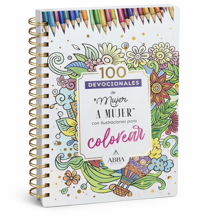 100 Devocionales Libro de Colorear de Mujer a mujer (Violeta)