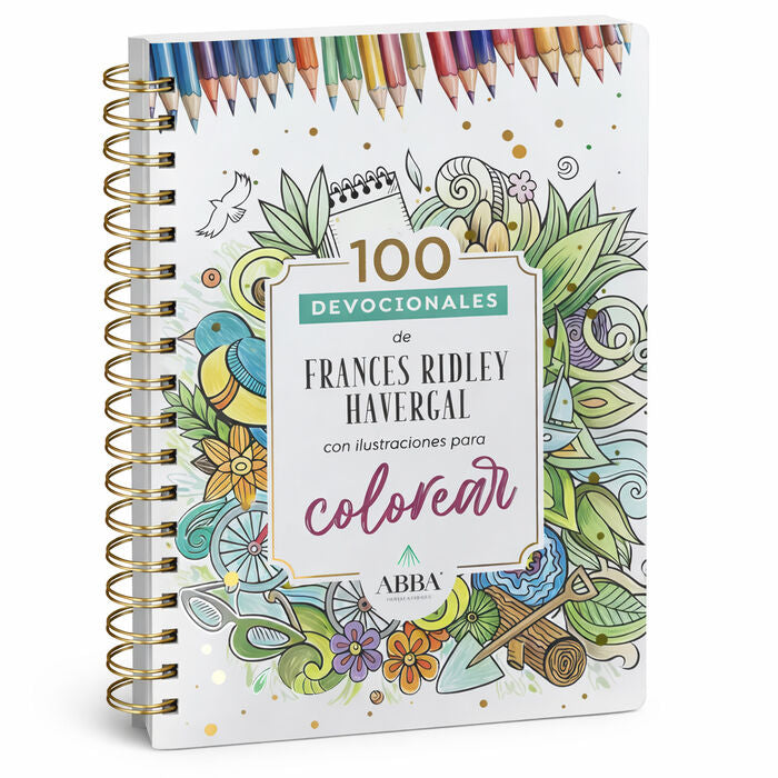 100 Devocionales Libro de Colorear Frances Ridley (Turquesa)