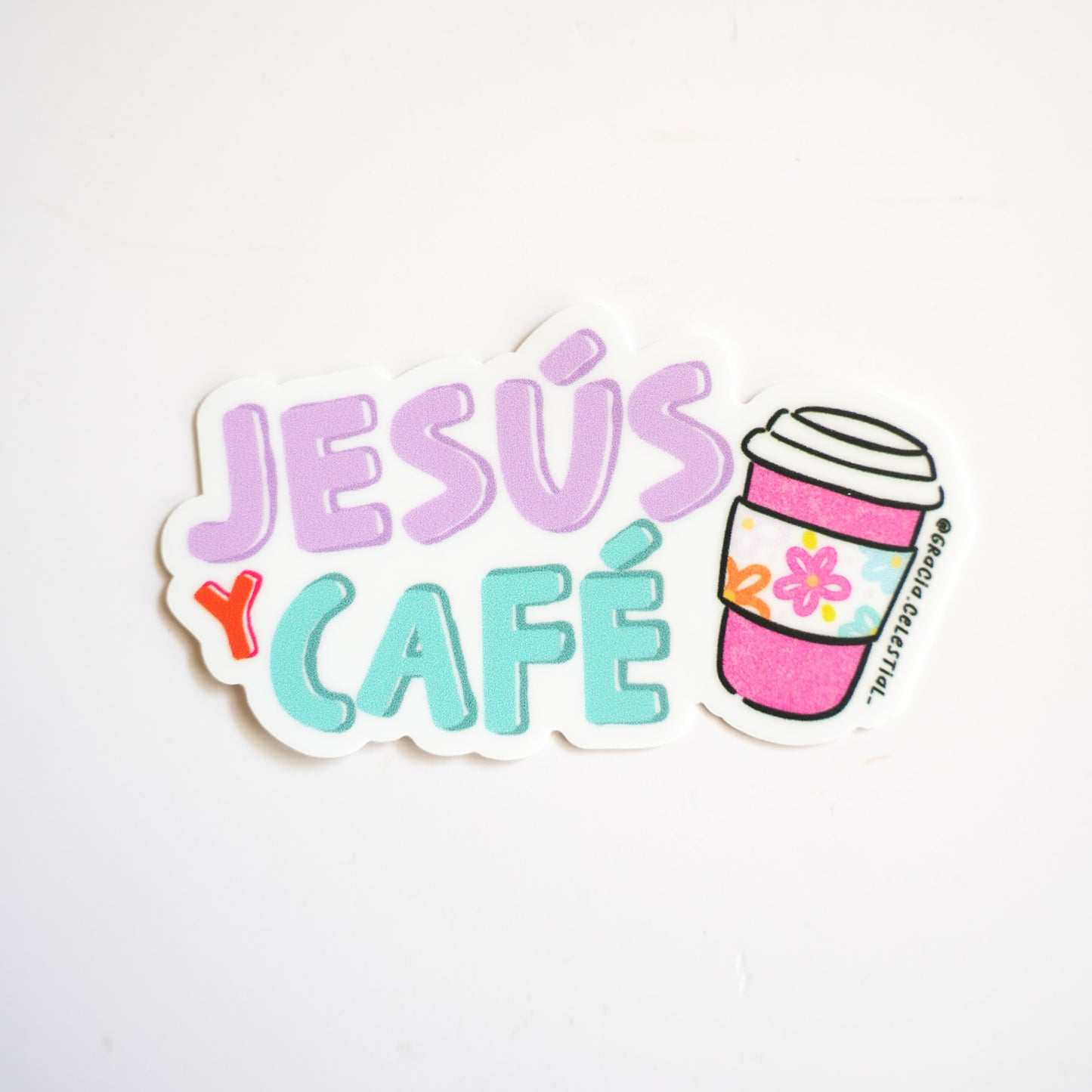 Jesús y Café Sticker
