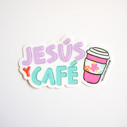 Jesús y Café Sticker