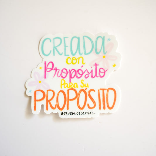 Creadas con proposito sticker