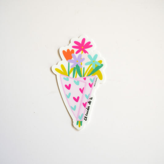 Ramo flores el cuida sticker
