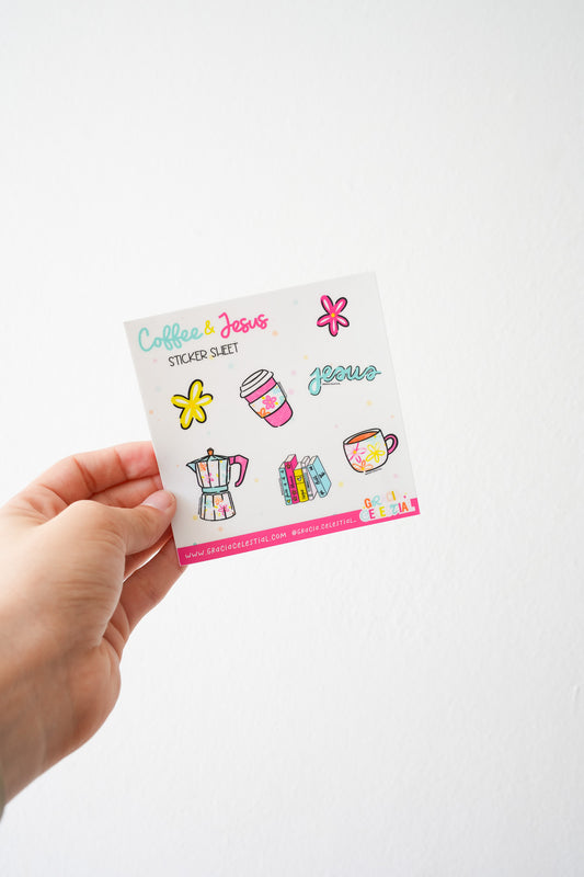 Coffee & Jesus Sticker Sheet