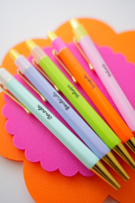 Set de 5 boligrafos Boligrafos GC Gold Blue Ink