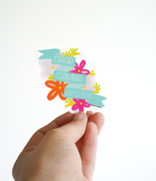 Orar Cambia las Cosas Sticker