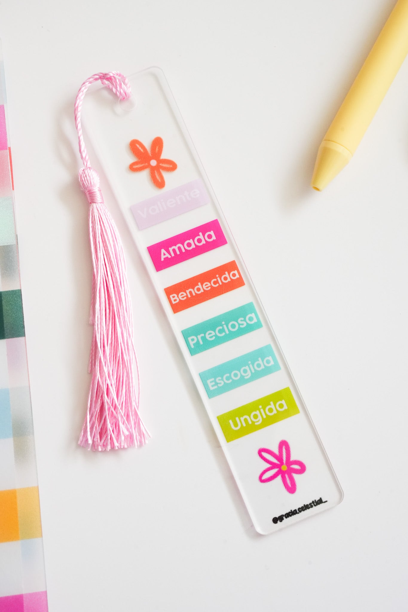 Palabras de Fé Acrylic Bookmark
