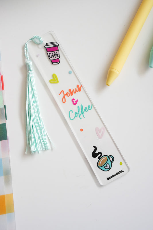 Jesus & Coffee Acrylic Bookmark