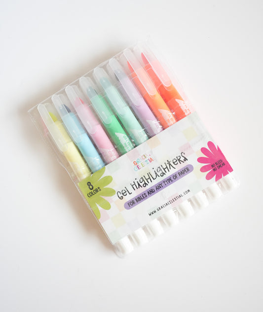 Neon Gel Highlighters (set 8)