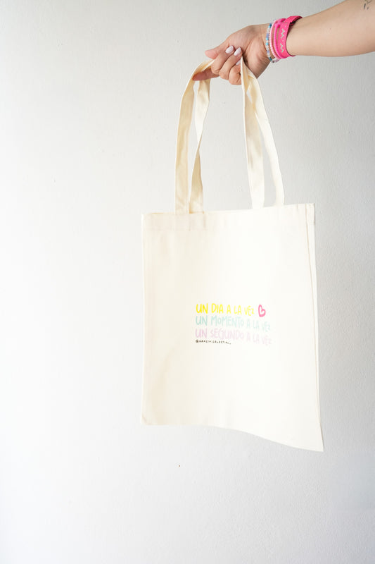 Tote Bag Un día a la vez, Un momento