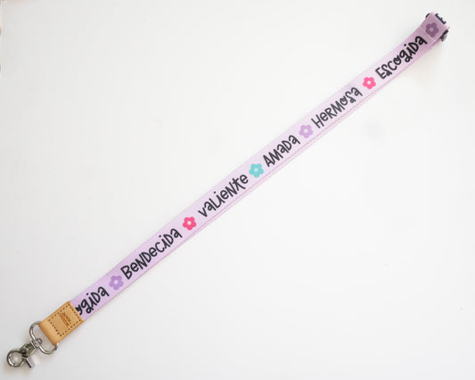 Palabras de Fe Lanyards (Purple)