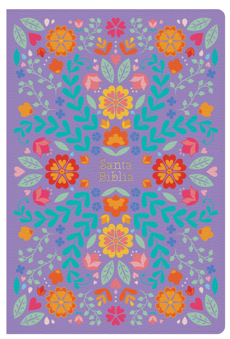 Biblia Letra Gigante Florar Purple