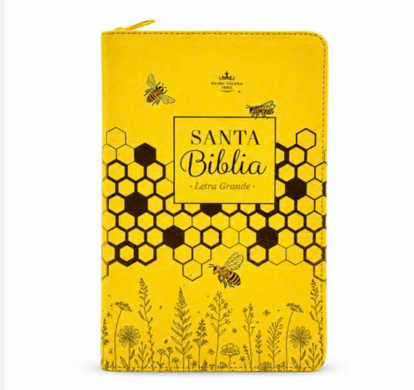 Santa Biblia RVR1960c Zipper y Amarilla