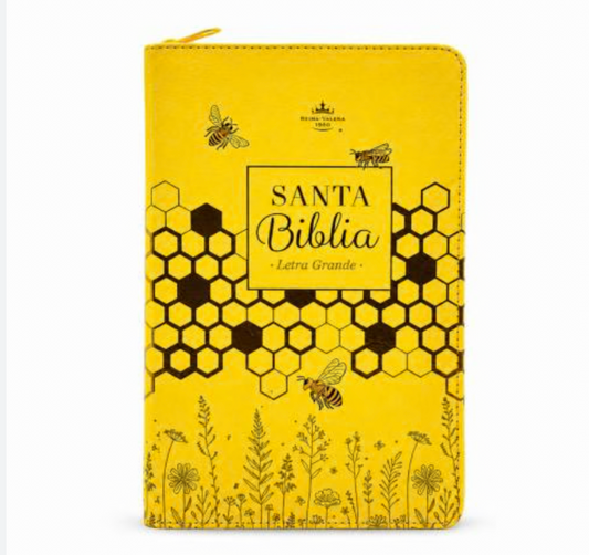 Santa Biblia RVR1960c Zipper y Amarilla